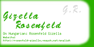 gizella rosenfeld business card